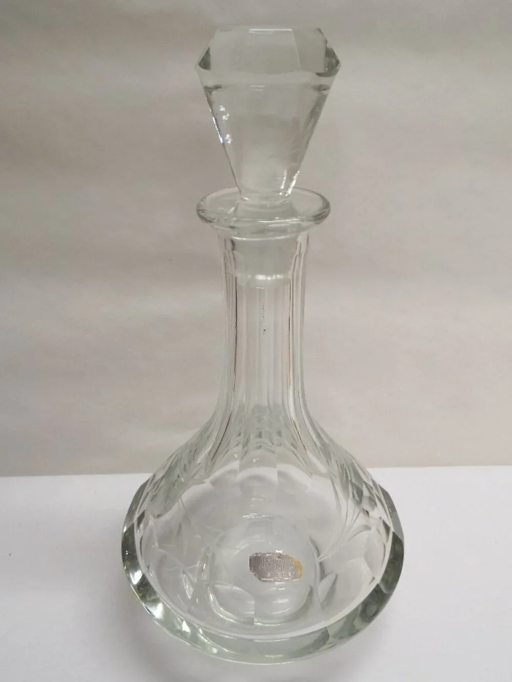 Vintage HOVMANTORP GLASBRUK Crystal Decanter - Original Sticker and Stopper